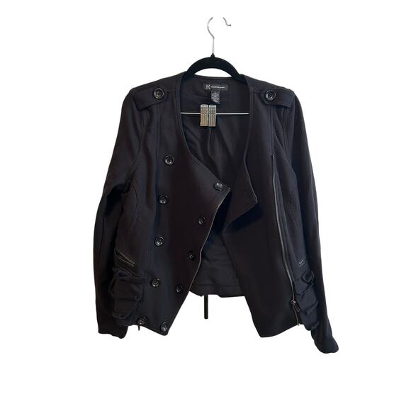 Vintage Y2K Style International Concepts Ruffle Back Jacket Large Cotton Blend - Picture 1 of 4